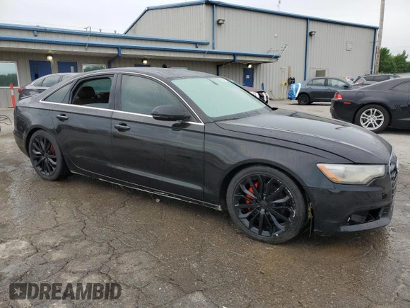 2013 Audi A6 Premium Plus with VIN WAUDFAFC2DN011787, listed as a Copart auction lot 58826175 with Not provided miles and Salvage title. Bid and sale history available at DreamBid. Image 4.
