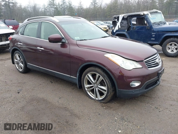 2012 Infiniti EX Journey with VIN JN1AJ0HR1CM451376, listed as a IAAI auction lot 41895135 with 165,592 mi miles. Bid and sale history available at carsss.com. Image 1.