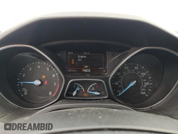 2017 Ford Focus Titanium with VIN 1FADP3J27HL298402, listed as a Copart auction lot 57340875 with 110,172 mi miles and Salvage title. Bid and sale history available at DreamBid. Image 9.