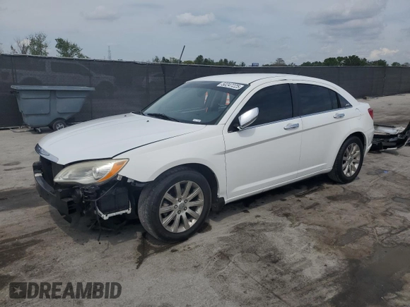 2013 Chrysler 200 Limited with VIN 1C3CCBCG0DN600426, listed as a Copart auction lot 50247225 with 164,088 mi miles and Salvage Title. Bid and sale history available at carsss.com. Image 1.