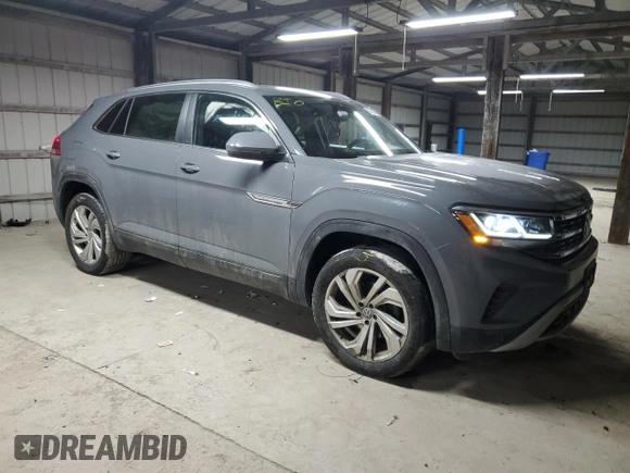2021 Volkswagen Atlas SEL with VIN 1V2BE2CA8MC206597, listed as a Copart auction lot 88786045 with 73,288 mi miles and Salvage title. Bid and sale history available at DreamBid. Image 4.