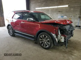 2017 Ford Explorer Platinum with VIN 1FM5K8HTXHGB84262, listed as a Copart auction lot 59266165 with 50,702 mi miles and Salvage title. Bid and sale history available at DreamBid. Image 4.