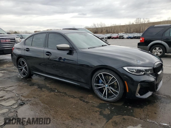 2020 BMW 3 Series M340i with VIN WBA5U7C04LFH57287, listed as a Copart auction lot 50228085 with 39,469 mi miles and Salvage Title. Bid and sale history available at carsss.com. Image 4.