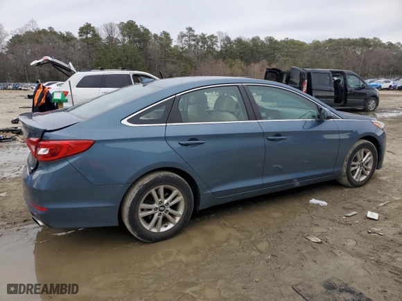 2017 Hyundai Sonata 2.4L with VIN 5NPE24AFXHH556986, listed as a Copart auction lot 46777365 with 64,796 mi miles and Salvage Title. Bid and sale history available at carsss.com. Image 3.