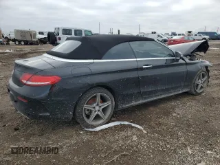 2017 Mercedes-Benz C 300 with VIN WDDWK4JB0HF498145, listed as a Copart auction lot 46093645 with 64,991 mi miles and Salvage Title. Bid and sale history available at DreamBid. Image 3.