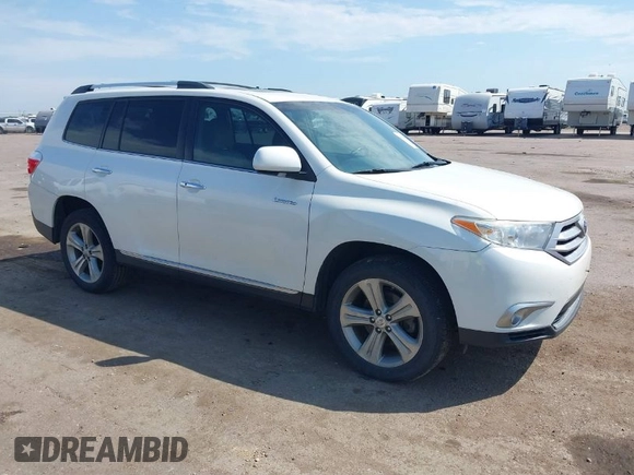 2012 Toyota Highlander Limited with VIN 5TDDK3EH9CS105634, listed as a IAAI auction lot 40194096 with 165,248 mi miles. Bid and sale history available at carsss.com. Image 1.