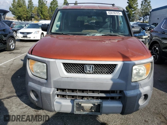 2004 Honda Element EX with VIN 5J6YH18624L015799, listed as a Copart auction lot 43416725 with 135,995 mi miles and Salvage Title. Bid and sale history available at DreamBid. Image 5.