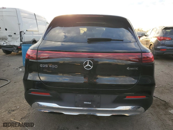 2023 Mercedes-Benz EQS with VIN 4JGDM2EB3PA002126, listed as a Copart auction lot 75989683 with 0 mi miles. Bid and sale history available at carsss.com. Image 6.