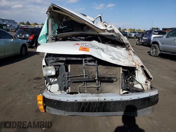 2017 GMC Savana Cargo Van with VIN 1GTW7AFF1H1110665, listed as a Copart auction lot 77455194 with 0 mi miles and Non Repairable. Bid and sale history available at carsss.com. Image 5.