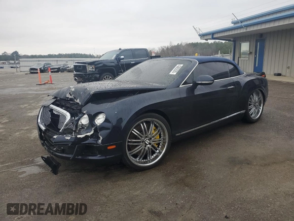 2013 Bentley Continental GT with VIN SCBGR3ZA3DC078314, listed as a Copart auction lot 43062685 with 71,542 mi miles and Salvage Title. Bid and sale history available at DreamBid. Image 1.