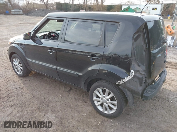 2012 Kia Soul + with VIN KNDJT2A69C7747537, listed as a IAAI auction lot 41895784 with 63,151 mi miles. Bid and sale history available at carsss.com. Image 3.