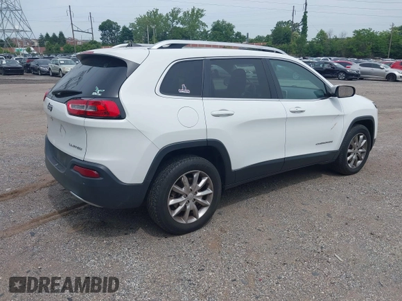 2017 Jeep Cherokee Limited with VIN 1C4PJMDB1HW622467, listed as a IAAI auction lot 42352566 with 138,791 mi miles and . Bid and sale history available at DreamBid. Image 4.