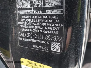 2020 Land Rover Discovery Sport SE with VIN SALCP2FX1LH857922, listed as a IAAI auction lot 41931539 with 55,574 mi miles and . Bid and sale history available at DreamBid. Image 9.