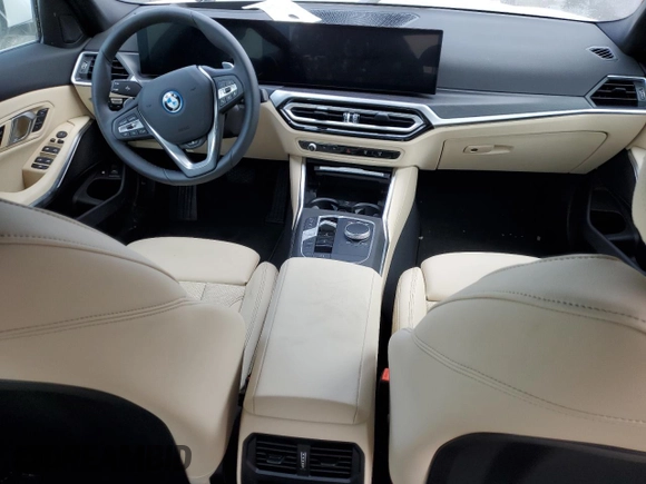 2024 BMW 3 Series 330e with VIN 3MW39FF09R8E27710, listed as a Copart auction lot 74666324 with 0 mi miles and Non Repairable. Bid and sale history available at carsss.com. Image 8.