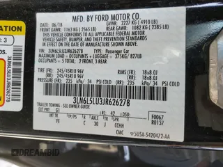 2018 Lincoln MKZ Hybrid Select with VIN 3LN6L5LU3JR626278, listed as a Copart auction lot 47311715 with 111,818 mi miles and Salvage title. Bid and sale history available at DreamBid. Image 13.