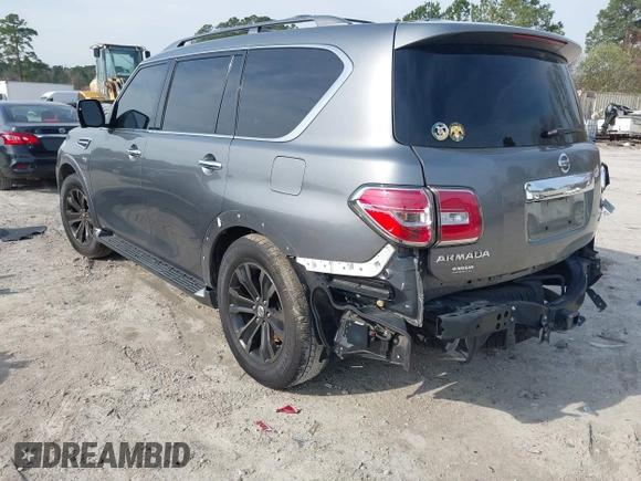 2018 Nissan Armada Platinum with VIN JN8AY2NF7J9331679, listed as a IAAI auction lot 41270116 with 115,433 mi miles. Bid and sale history available at carsss.com. Image 3.