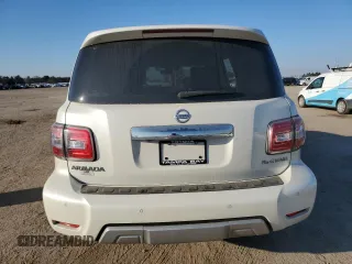 2018 Nissan Armada Platinum with VIN JN8AY2NF8J9331111, listed as a Copart auction lot 47265315 with 121,008 mi miles and Salvage Title. Bid and sale history available at carsss.com. Image 6.