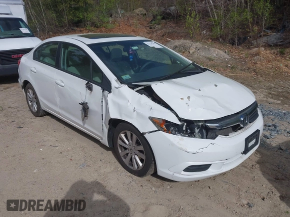 2012 Honda Civic EX with VIN 2HGFB2F81CH607670, listed as a IAAI auction lot 42128341 with 104,090 mi miles and . Bid and sale history available at DreamBid. Image 1.