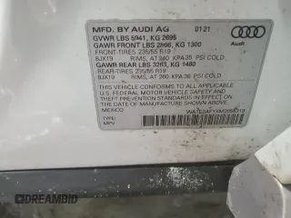 2021 Audi Q5 Premium Plus with VIN WA1E2AFYXM2055319, listed as a Copart auction lot 88790095 with 50,443 mi miles and Salvage Title. Bid and sale history available at carsss.com. Image 12.