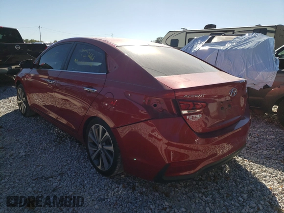 2018 Hyundai Accent Limited with VIN 3KPC34A37JE010621, listed as a Copart auction lot 40068504 with 40,445 mi miles and Salvage Title. Bid and sale history available at carsss.com. Image 3.