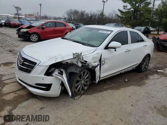 2015 Cadillac ATS Premium with VIN 1G6AE5SXXF0122907, listed as a Copart auction lot 80872384 with 96,821 mi miles and Salvage Title. Bid and sale history available at carsss.com. Image 1.