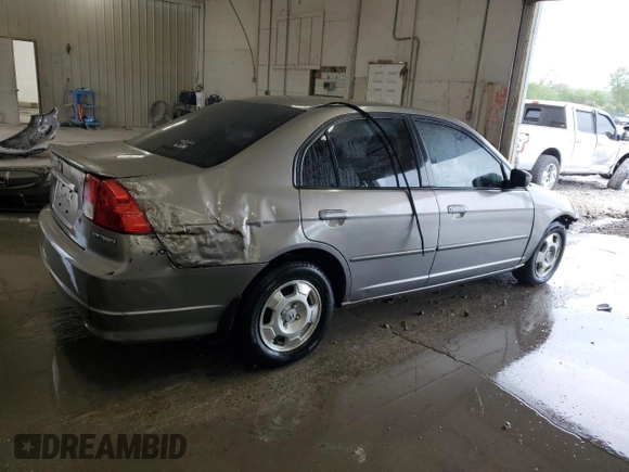 2005 Honda Civic with VIN JHMES96655S014986, listed as a Copart auction lot 53969255 with 249,499 mi miles and Salvage Title. Bid and sale history available at DreamBid. Image 3.
