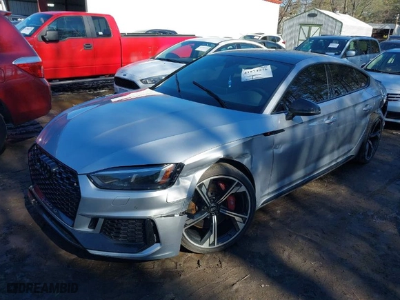 2019 Audi RS 5 Sportback with VIN WUABWCF50KA903597, listed as a IAAI auction lot 41574876 with 80,629 mi miles. Bid and sale history available at carsss.com. Image 2.