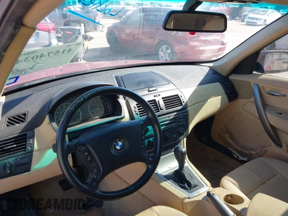 2005 BMW X3 2.5i with VIN WBXPA73495WC50768, listed as a IAAI auction lot 41574034 with 192,627 mi miles. Bid and sale history available at carsss.com. Image 13.
