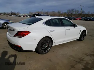 2019 Genesis G70 3.3T Advanced with VIN KMTG74LE1KU030470, listed as a Copart auction lot 50328775 with 27,312 mi miles and Salvage Title. Bid and sale history available at carsss.com. Image 3.
