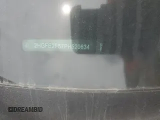 2023 Honda Civic Sport z VIN 2HGFE2F57PH520634, wystawiony jako Copart lot #51852665 z przebiegiem 52 641 mil mil oraz Szkoda całkowita • Salvage title. Historia ofert i sprzedaży dostępna na DreamBid. Obrazek 14.