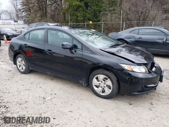 2013 Honda Civic LX z VIN 19XFB2F56DE004635, wystawiony jako Copart lot #51741015 z przebiegiem 104 211 mil mil oraz Czysty tytuł • Clean title. Historia ofert i sprzedaży dostępna na DreamBid. Obrazek 4.