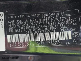 2007 Toyota Corolla CE with VIN 2T1BR30E97C759659, listed as a IAAI auction lot 42088434 with 234,937 mi miles. Bid and sale history available at carsss.com. Image 9.
