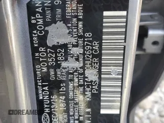 2017 Hyundai Accent SE with VIN KMHCT4AE0HU269718, listed as a Copart auction lot 47659765 with 21,136 mi miles and Salvage Title. Bid and sale history available at carsss.com. Image 13.