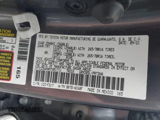 2021 Toyota Tacoma SR с VIN 3TYCZ5AN9MT051711, выставлен на аукционе IAAI как лот 42348285 с пробегом 38 342 миль миль и . История ставок и продаж доступна на DreamBid. Изображение 9.