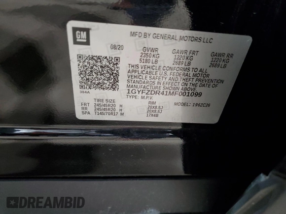 2021 Cadillac XT4 AWD Premium Luxury z VIN 1GYFZDR41MF001099, wystawiony jako Copart lot #48744655 z przebiegiem 57 633 mil mil oraz Czysty tytuł • Clean title. Historia ofert i sprzedaży dostępna na DreamBid. Obrazek 13.