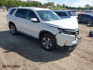 2025 Honda Pilot EX-L with VIN 5FNYG1H46SB080386, listed as a IAAI auction lot 42018056 with 1 mi miles. Bid and sale history available at carsss.com. Image 1.