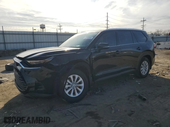 2024 Toyota Highlander XLE z VIN 5TDAAAA56RS006753, wystawiony jako Copart lot #43558345 z przebiegiem 86 961 mil mil oraz Szkoda całkowita • Salvage title. Historia ofert i sprzedaży dostępna na DreamBid. Obrazek 1.