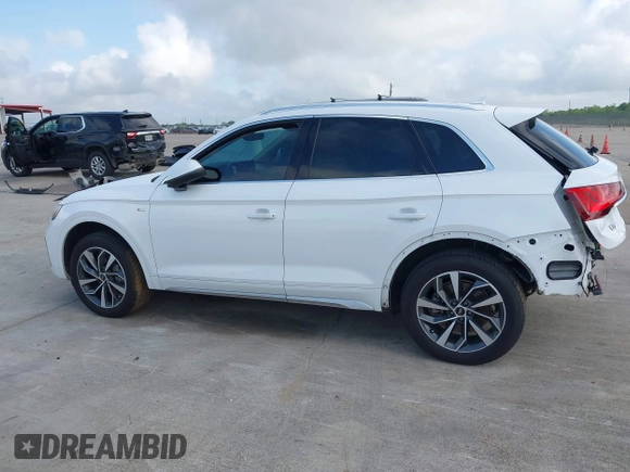 2022 Audi Q5 S line Premium Plus with VIN WA1EAAFY7N2088928, listed as a IAAI auction lot 42068146 with 42,956 mi miles and . Bid and sale history available at DreamBid. Image 15.