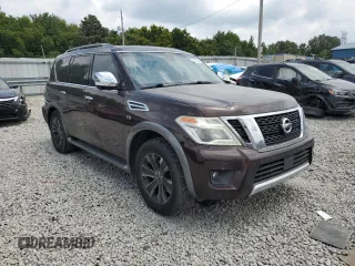2017 Nissan Armada SV with VIN JN8AY2ND2H9005734, listed as a Copart auction lot 66309634 with 112,585 mi miles and Salvage Title. Bid and sale history available at carsss.com. Image 4.