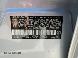 2022 Lexus IS with VIN JTHDA1D25N5119803, listed as a Copart auction lot 41886005 with 46,603 mi miles and Salvage Title. Bid and sale history available at carsss.com. Image 13.