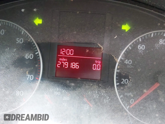 2008 Volkswagen Jetta Sedan SE with VIN 3VWRM71K18M103843, listed as a IAAI auction lot 40375543 with 279,186 mi miles. Bid and sale history available at carsss.com. Image 7.
