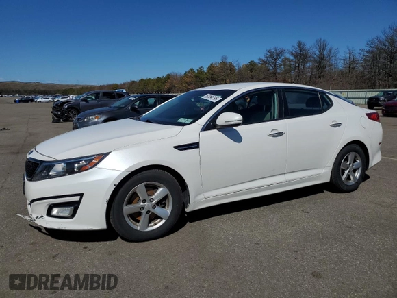 2015 Kia Optima LX with VIN KNAGM4A70F5640806, listed as a Copart auction lot 50364795 with 96,393 mi miles and Salvage Title. Bid and sale history available at carsss.com. Image 1.