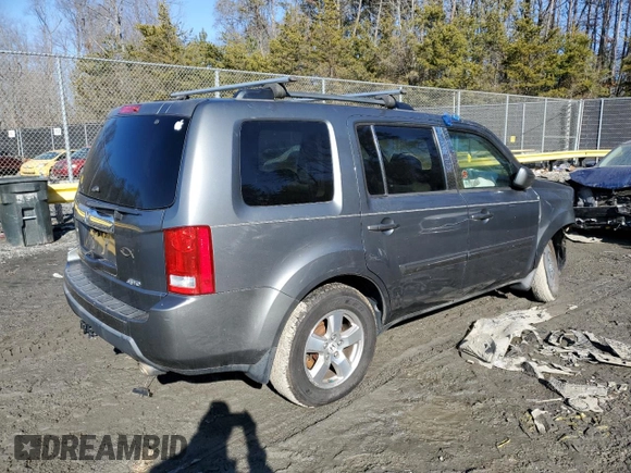 2009 Honda Pilot EX with VIN 5FNYF48459B001837, listed as a Copart auction lot 42223455 with Not Provided miles and Salvage Title. Bid and sale history available at carsss.com. Image 3.