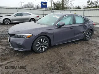 2022 Honda Civic EX-L z VIN 19XFL1H70NE014634, wystawiony jako Copart lot #42921065 z przebiegiem Nie podano mil oraz Szkoda całkowita • Salvage title. Historia ofert i sprzedaży dostępna na DreamBid. Obrazek 1.