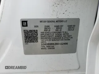 2021 Cadillac CT4 Premium Luxury with VIN 1G6DB5RK2M0112496, listed as a Copart auction lot 70277664 with Not Provided miles and Salvage Title. Bid and sale history available at DreamBid. Image 13.
