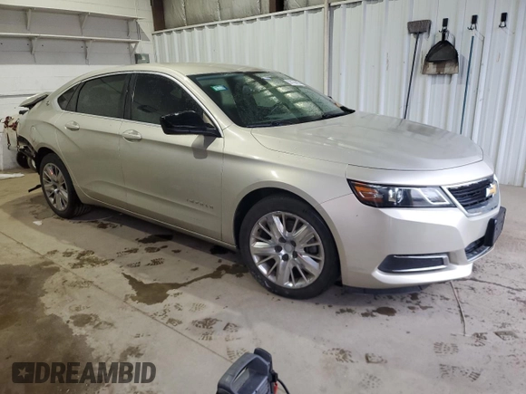 2015 Chevrolet Impala LS with VIN 2G11X5SLXF9104300, listed as a Copart auction lot 58166895 with 109,610 mi miles and Salvage title. Bid and sale history available at DreamBid. Image 4.