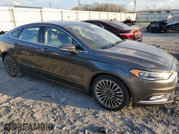2018 Ford Fusion Hybrid Titanium with VIN 3FA6P0RUXJR210415, listed as a Copart auction lot 41466883 with 43,451 mi miles. Bid and sale history available at carsss.com. Image 4.
