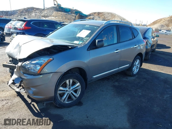 2015 Nissan Rogue S with VIN JN8AS5MVXFW770931, listed as a IAAI auction lot 41575344 with 160,556 mi miles and . Bid and sale history available at DreamBid. Image 2.