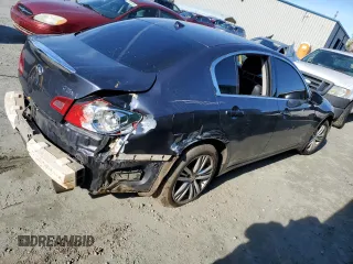 2011 Infiniti G25 x with VIN JN1DV6AR8BM651863, listed as a Copart auction lot 82162004 with Not Provided miles and Salvage Title. Bid and sale history available at DreamBid. Image 3.