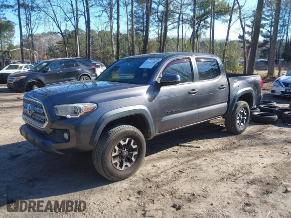 2016 Toyota Tacoma SR with VIN 5TFCZ5AN5GX045267, listed as a IAAI auction lot 41151555 with 162,882 mi miles. Bid and sale history available at carsss.com. Image 2.